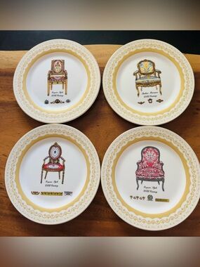 Porcelain Treasures Antique Chair Plate Set